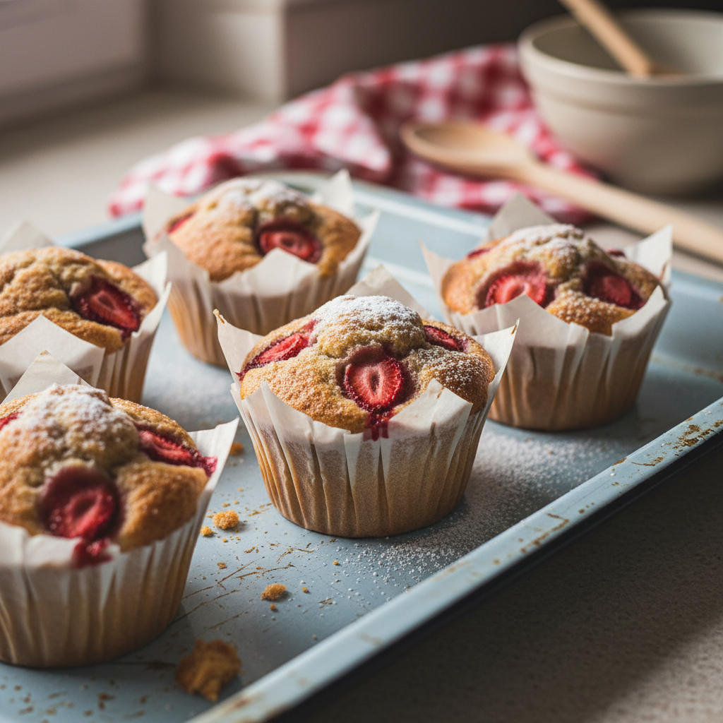 Muffini s vanilijom i jagodama