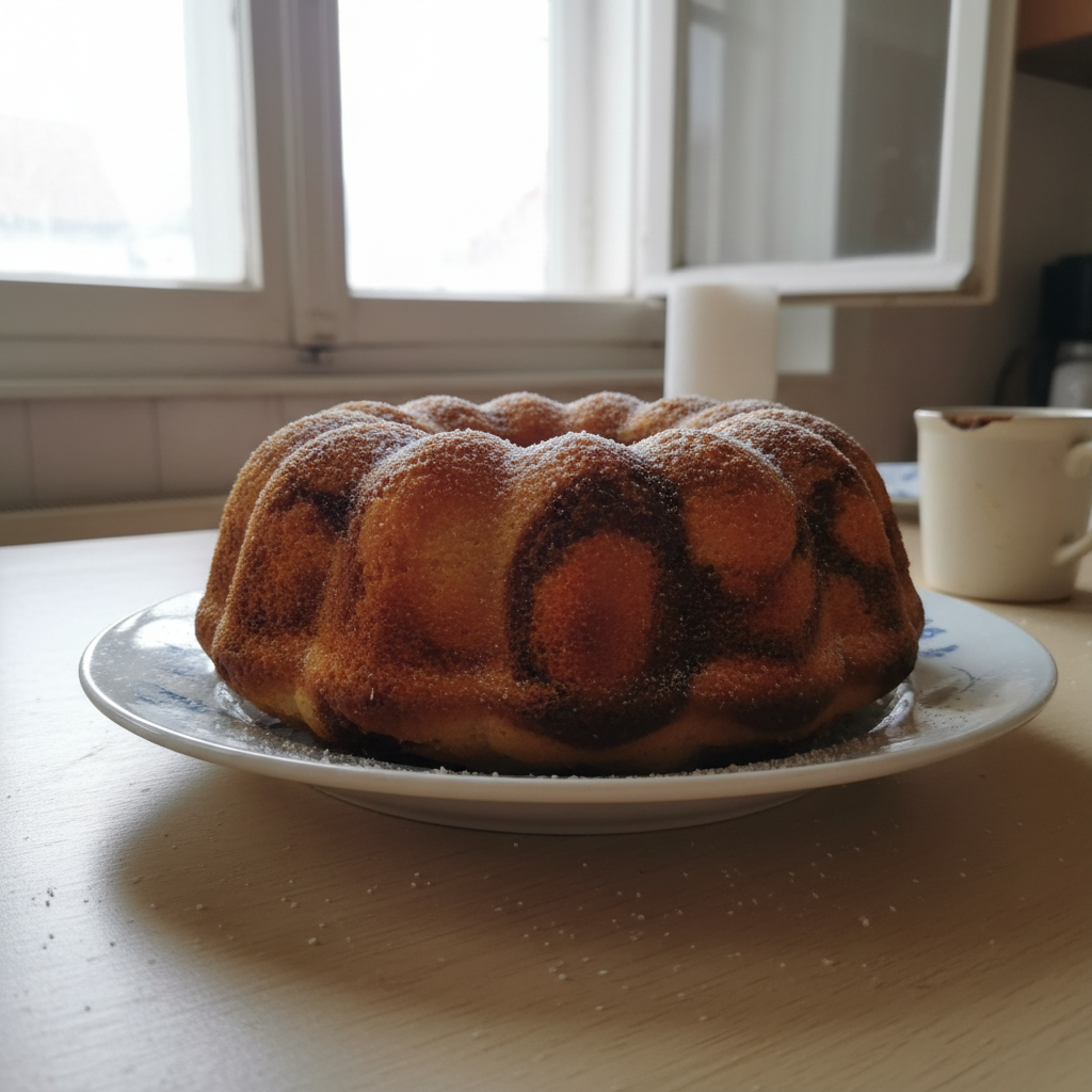 Kuglof s kokosom i kakaom