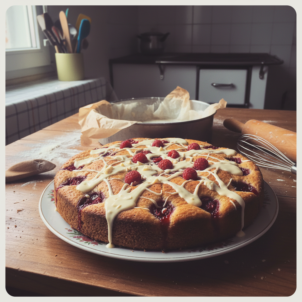 Torta s malinama i bijelom čokoladom