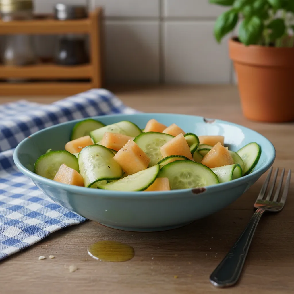 Osvježavajuća salata s dinjom i krastavcima