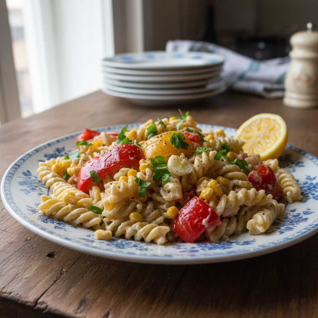Hladna salata od tjestenine i povrća