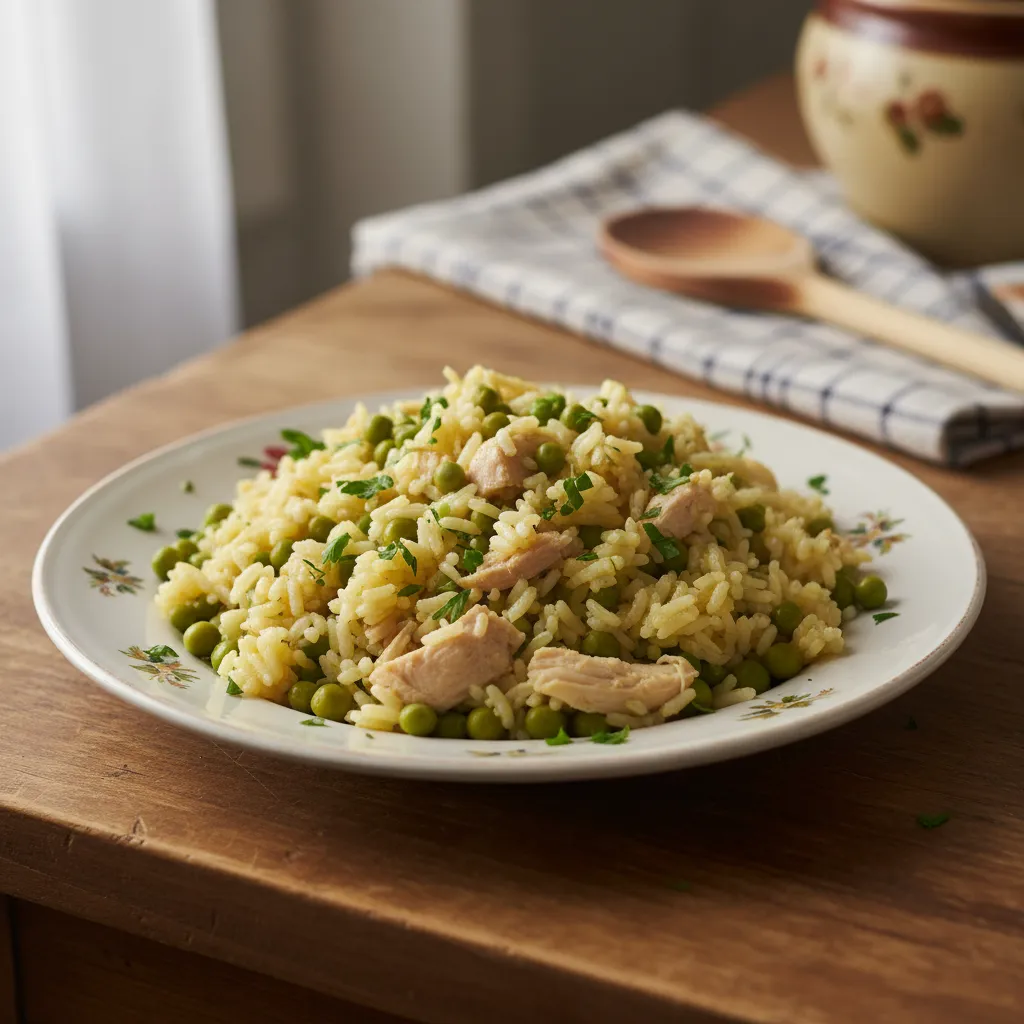 Riža s piletinom i graškom