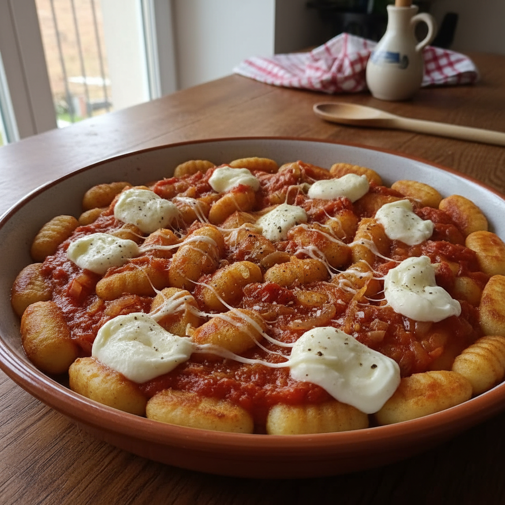 Njoki s umakom od rajčice i mozzarellom