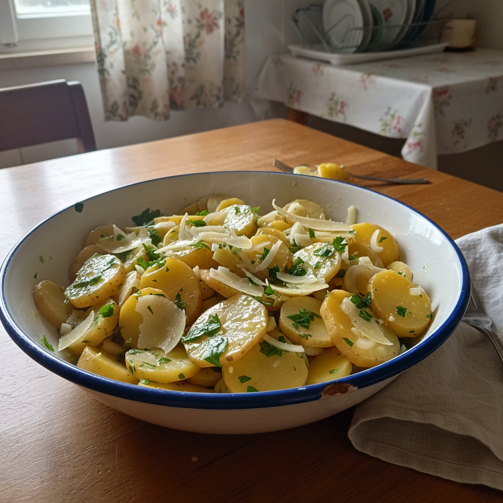 Talijanska salata od krumpira s Grana Padanom