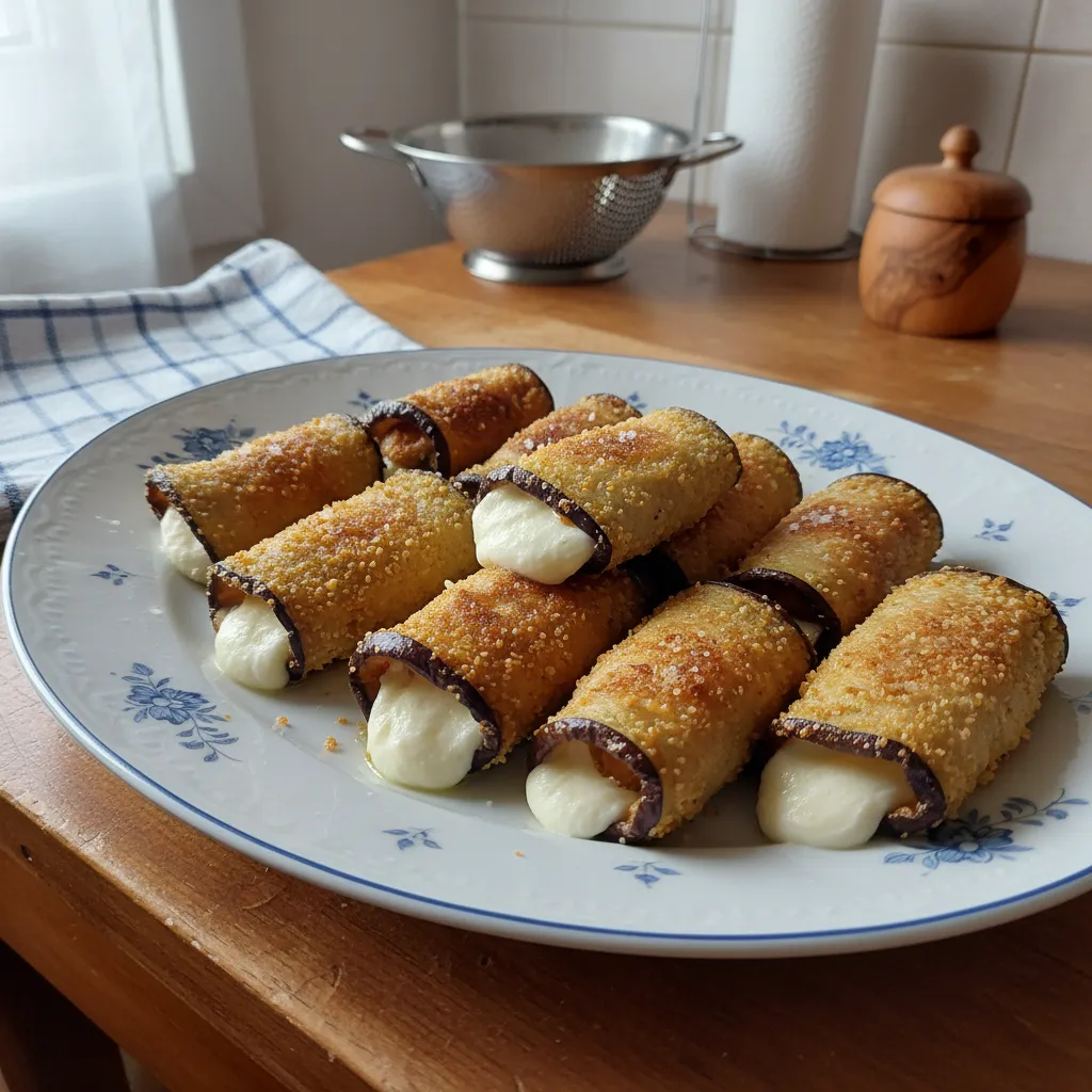 Zamotuljci od patlidžana s Mozzarellom