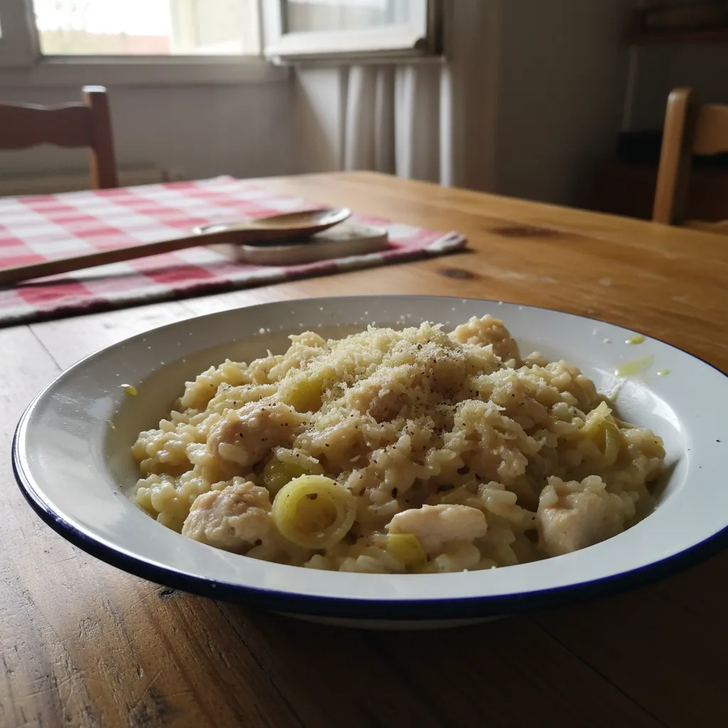 Rižoto s porilukom i puretinom