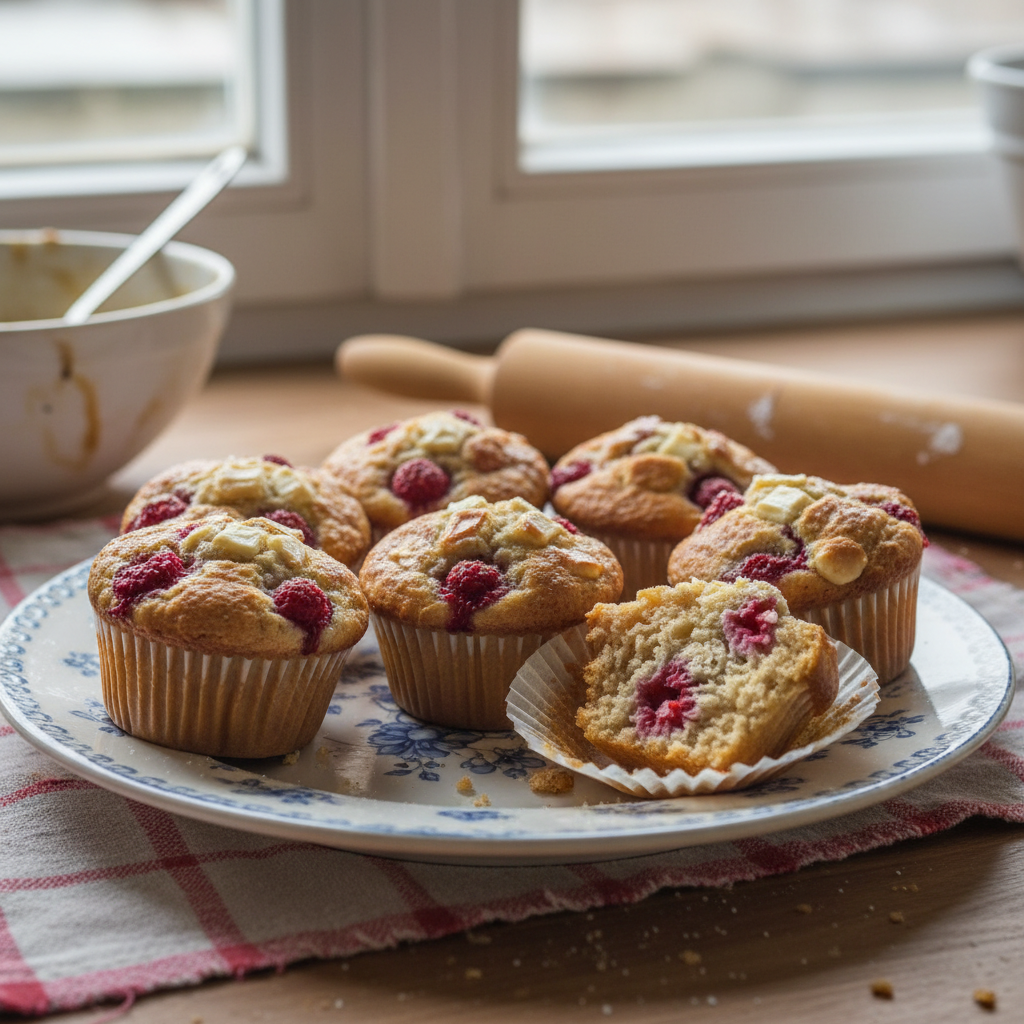 Muffini s malinama i bijelom čokoladom