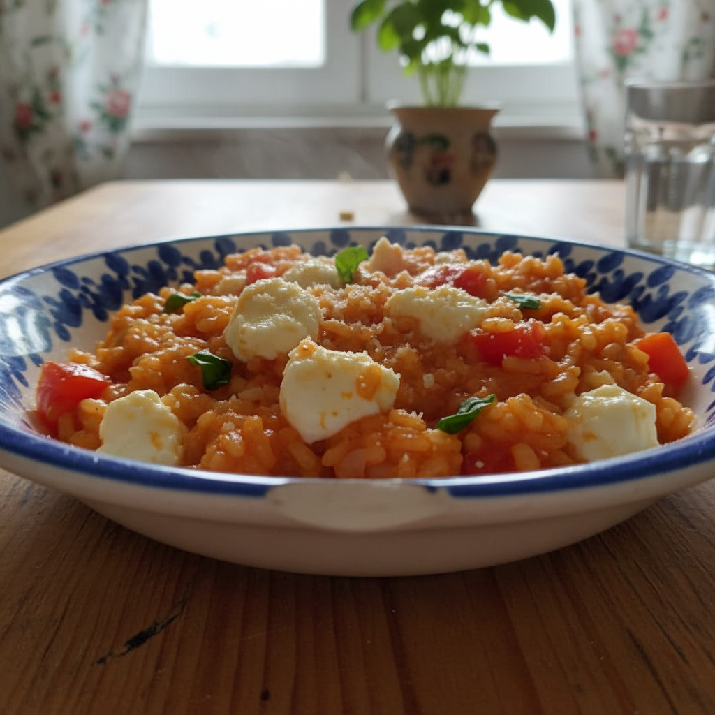 Rižoto s rajčicom i mozzarellom