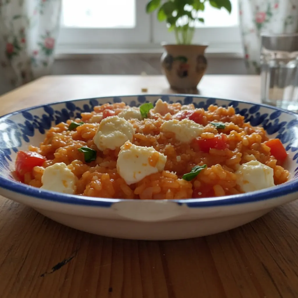 Rižoto s rajčicom i mozzarellom