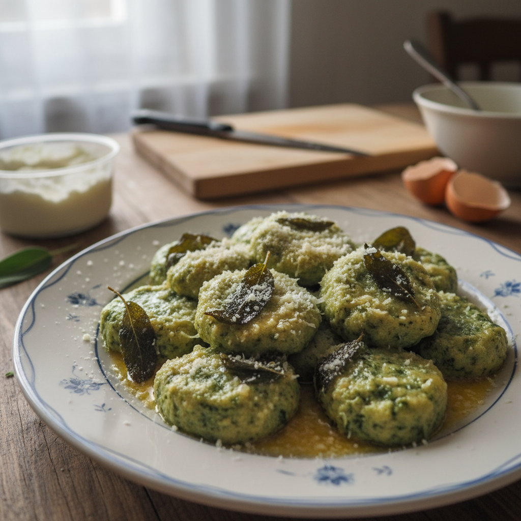 Gnudi sa špinatom i Ricottom