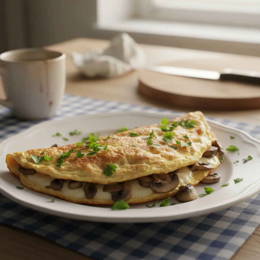 Omlet sa šampinjonima i sirom