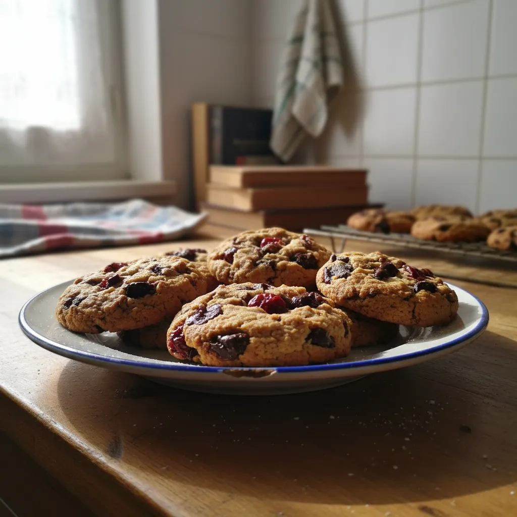 Keksi s tamnom čokoladom i višnjama
