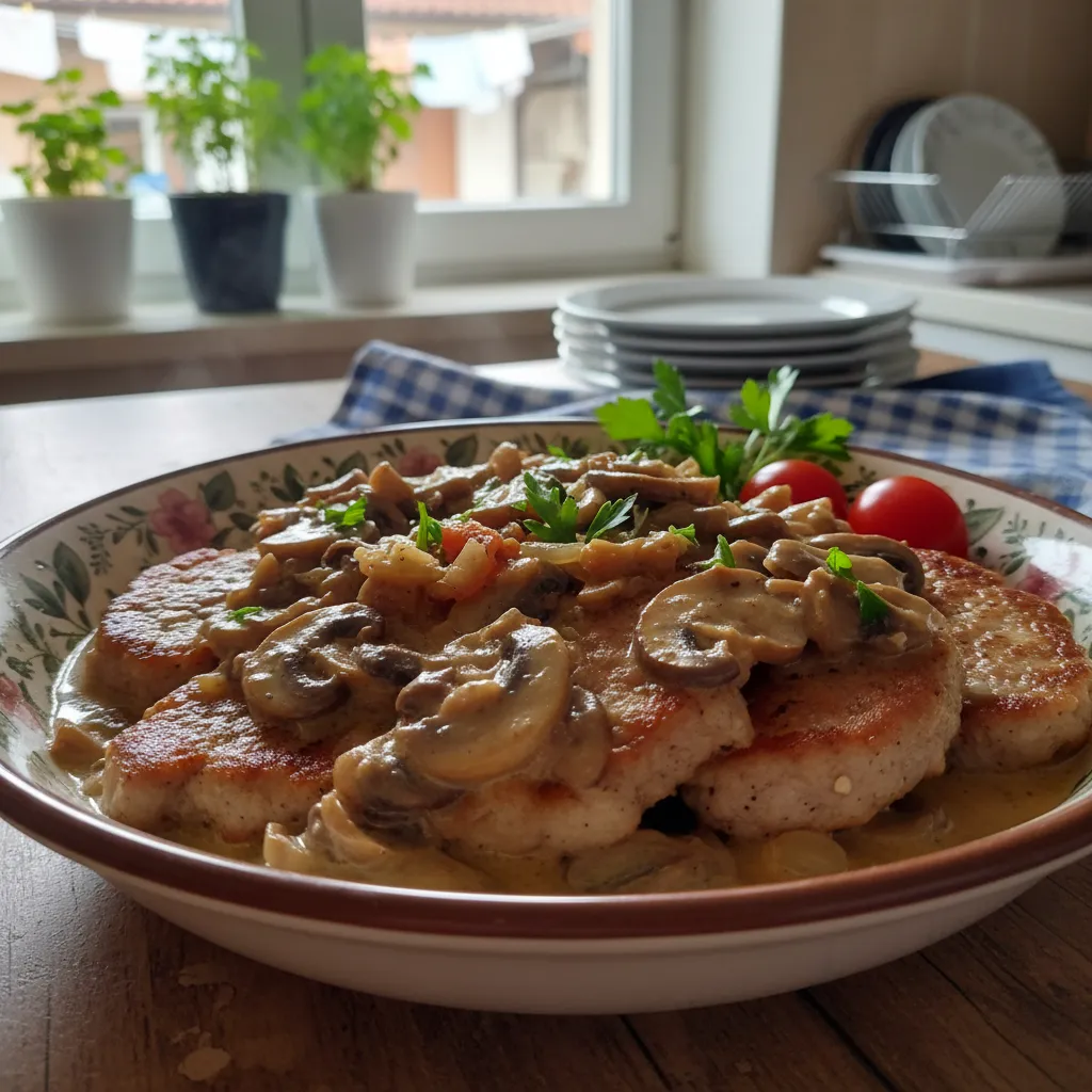 Svinjski odresci u umaku od gljiva
