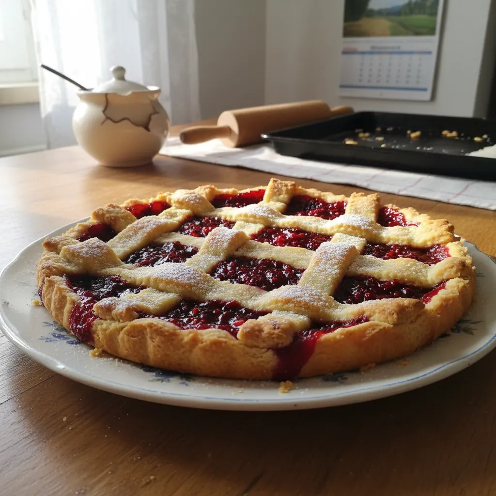 Crostata s malinama i čokoladom