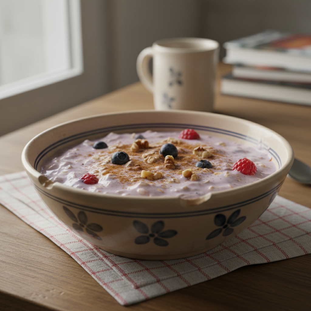 Jogurt zdjela s bobičastim voćem i orasima