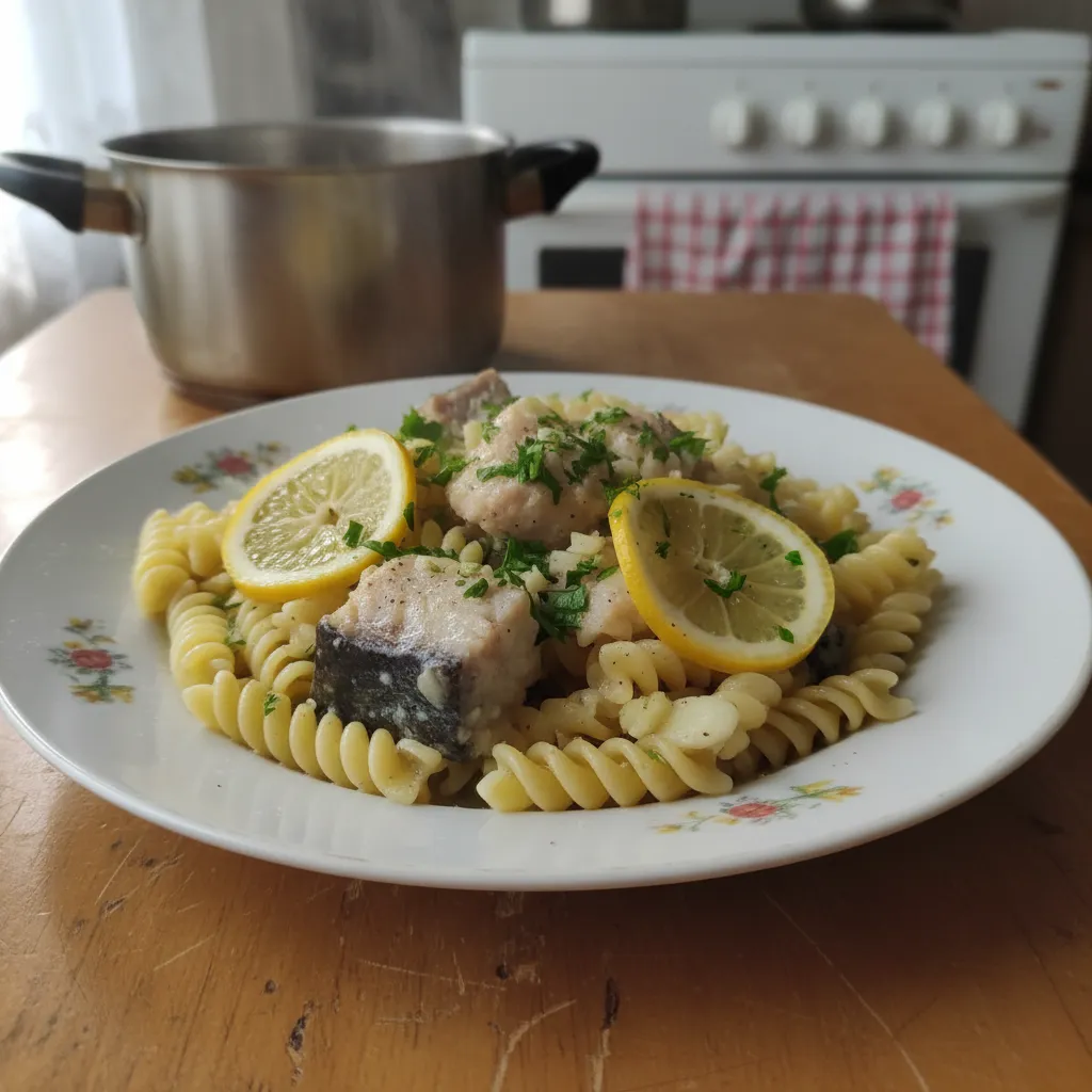 Tjestenina sa štukom, limunom i peršinom