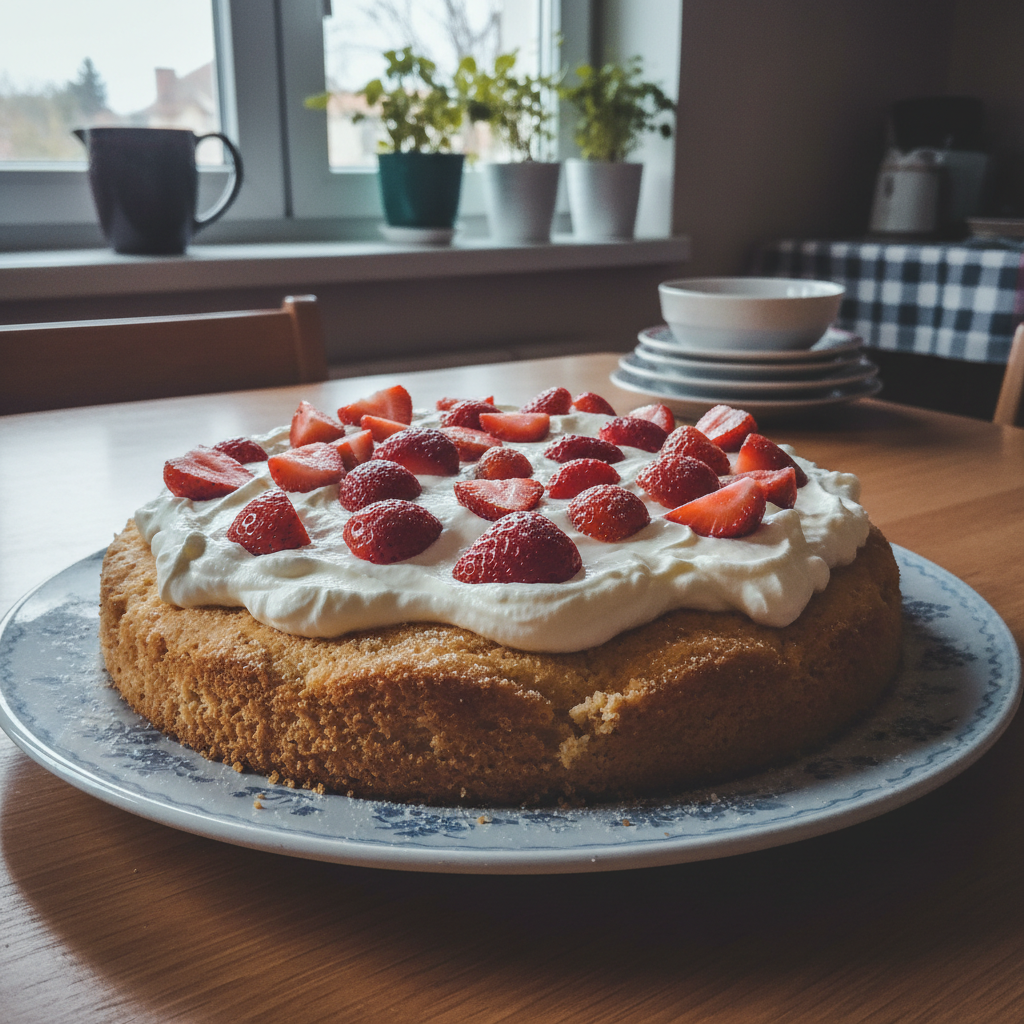 Torta s vanilijom i jagodama