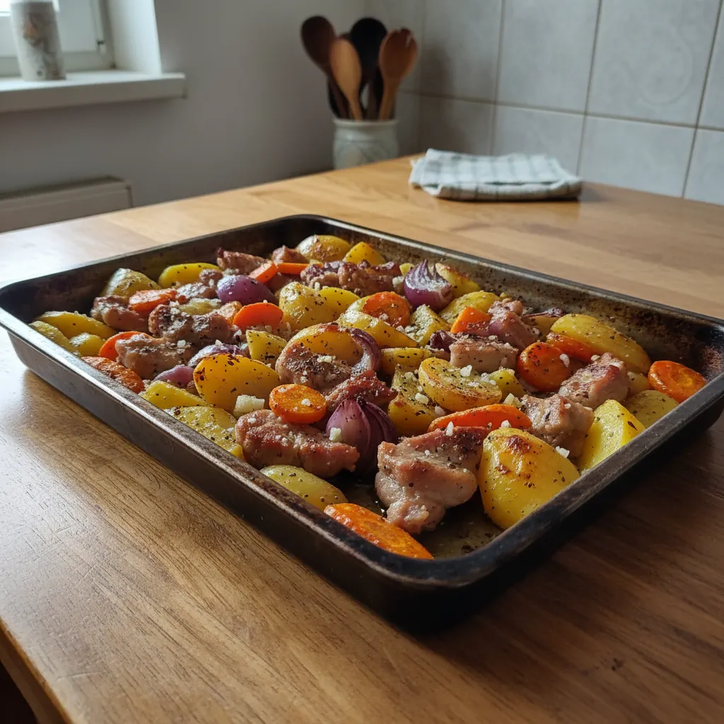 Svinjska vratina s krumpirom i lukom