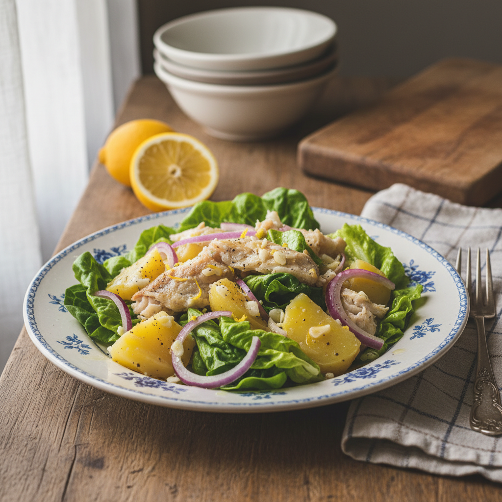 Salata od bakalara s maslacem i limunom