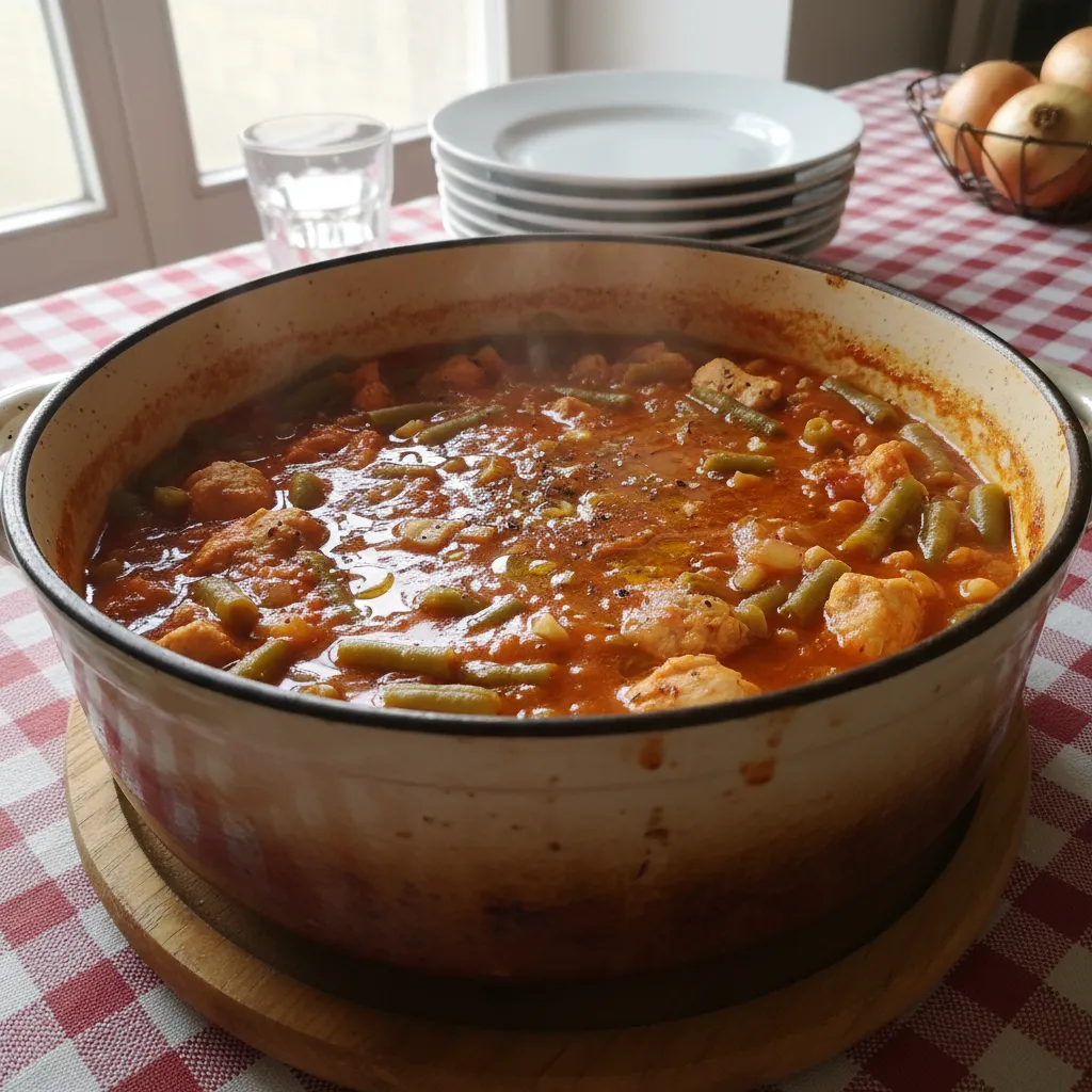 Piletina s mahunama u umaku od rajčice