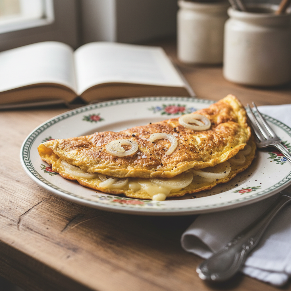 Omlet sa sirom i lukom