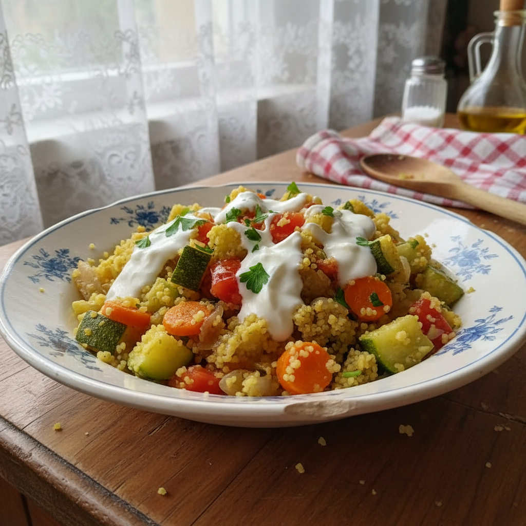 Kus-kus s povrćem i jogurt umakom